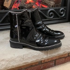 Free People Patent Leather Booties